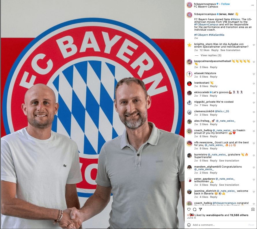 Nate Weiss joins FC Bayern Munich - Warubi Sports